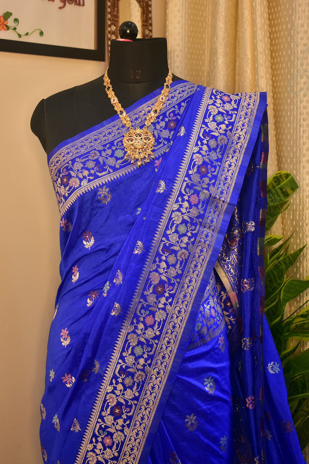 Royal Blue Banarasi Silk Saree