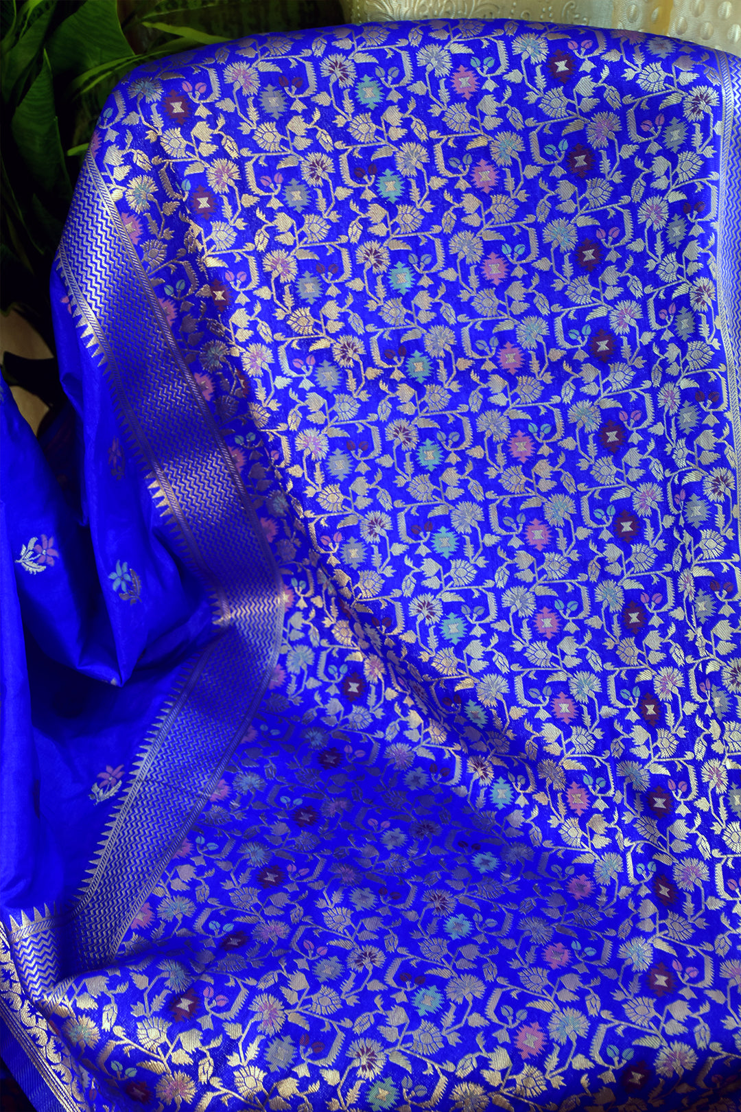 Royal Blue Banarasi Silk Saree