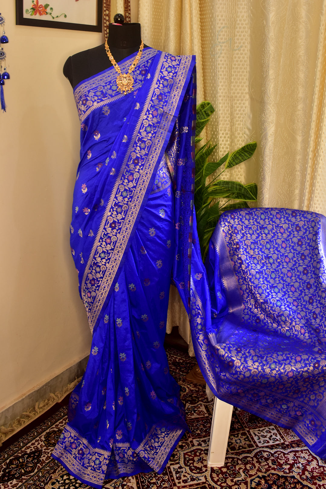 Royal Blue Banarasi Silk Saree