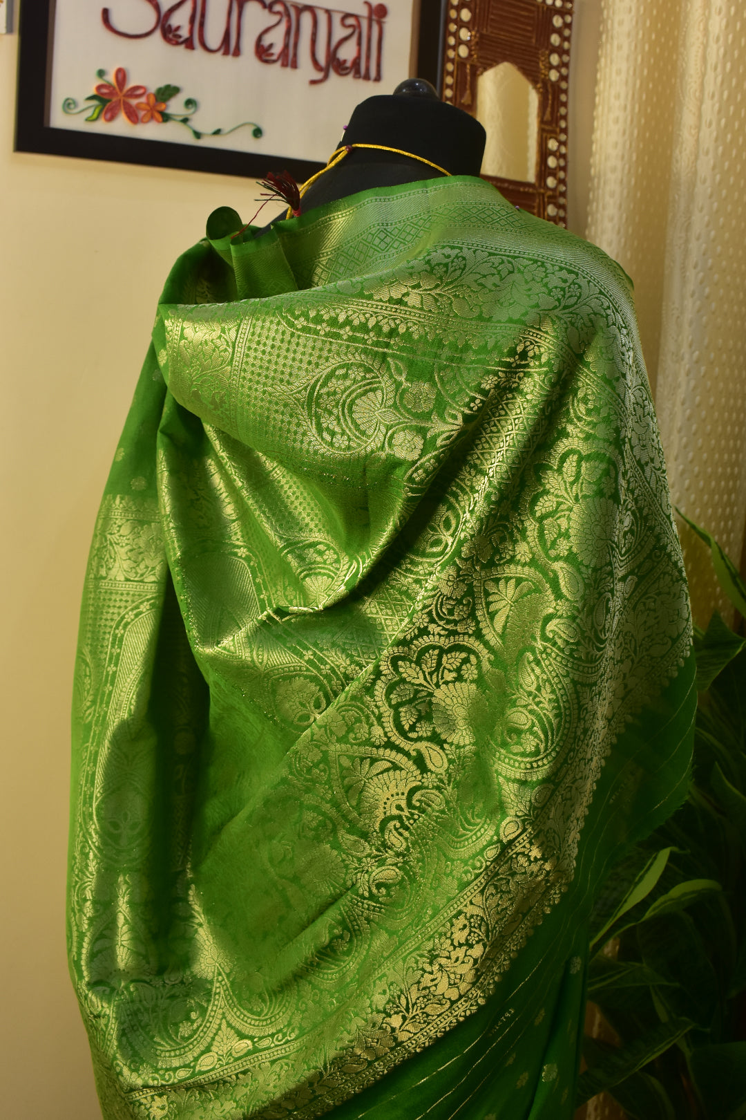 Green Buta banarasi saree