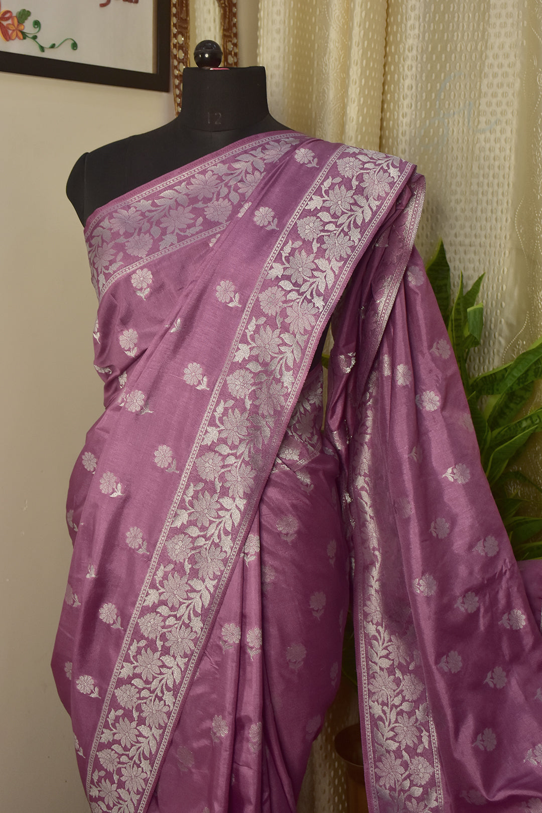 Pastel Pink Tone Banarasi Saree