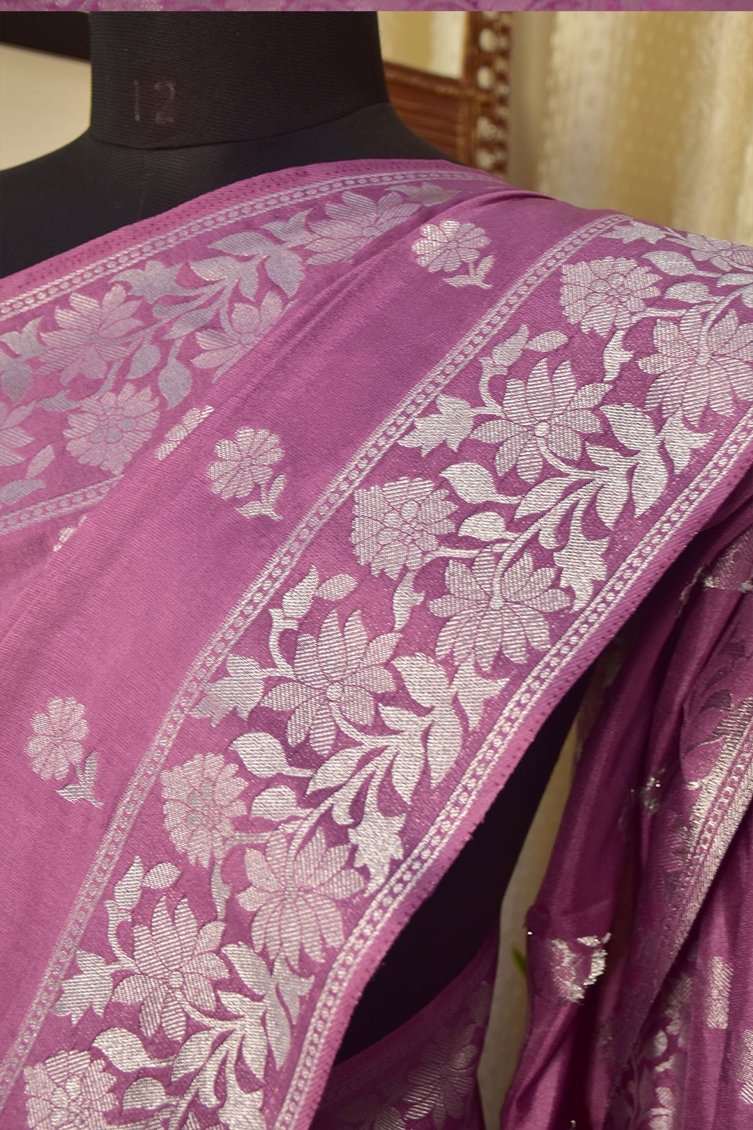Pastel Pink Tone Banarasi Saree