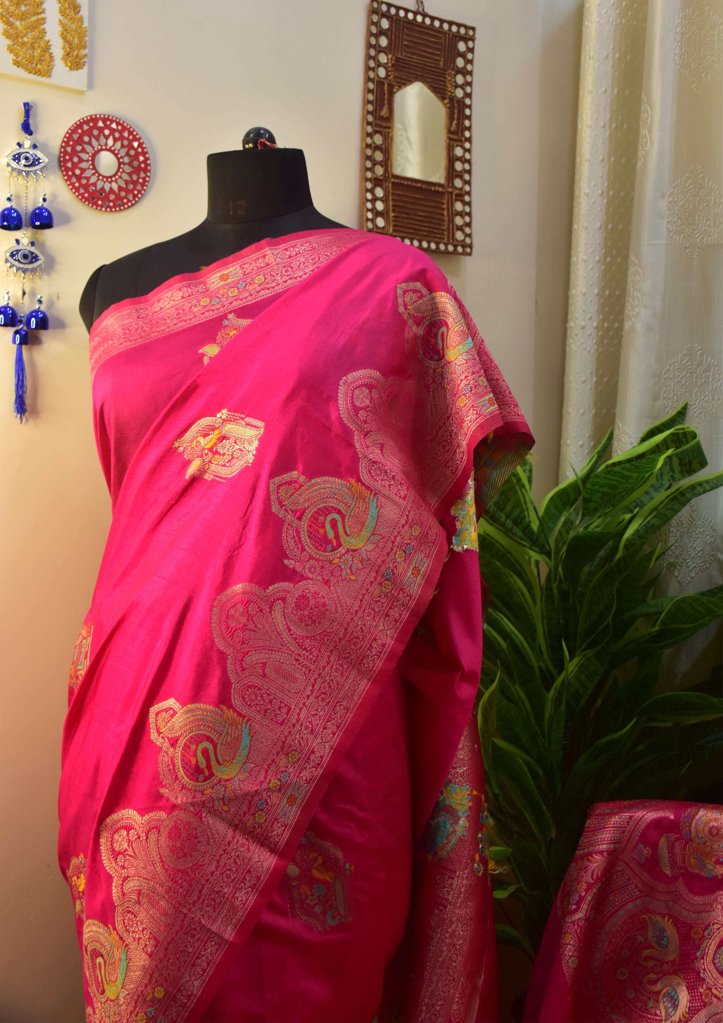 Pink Banarasi Silk  Saree