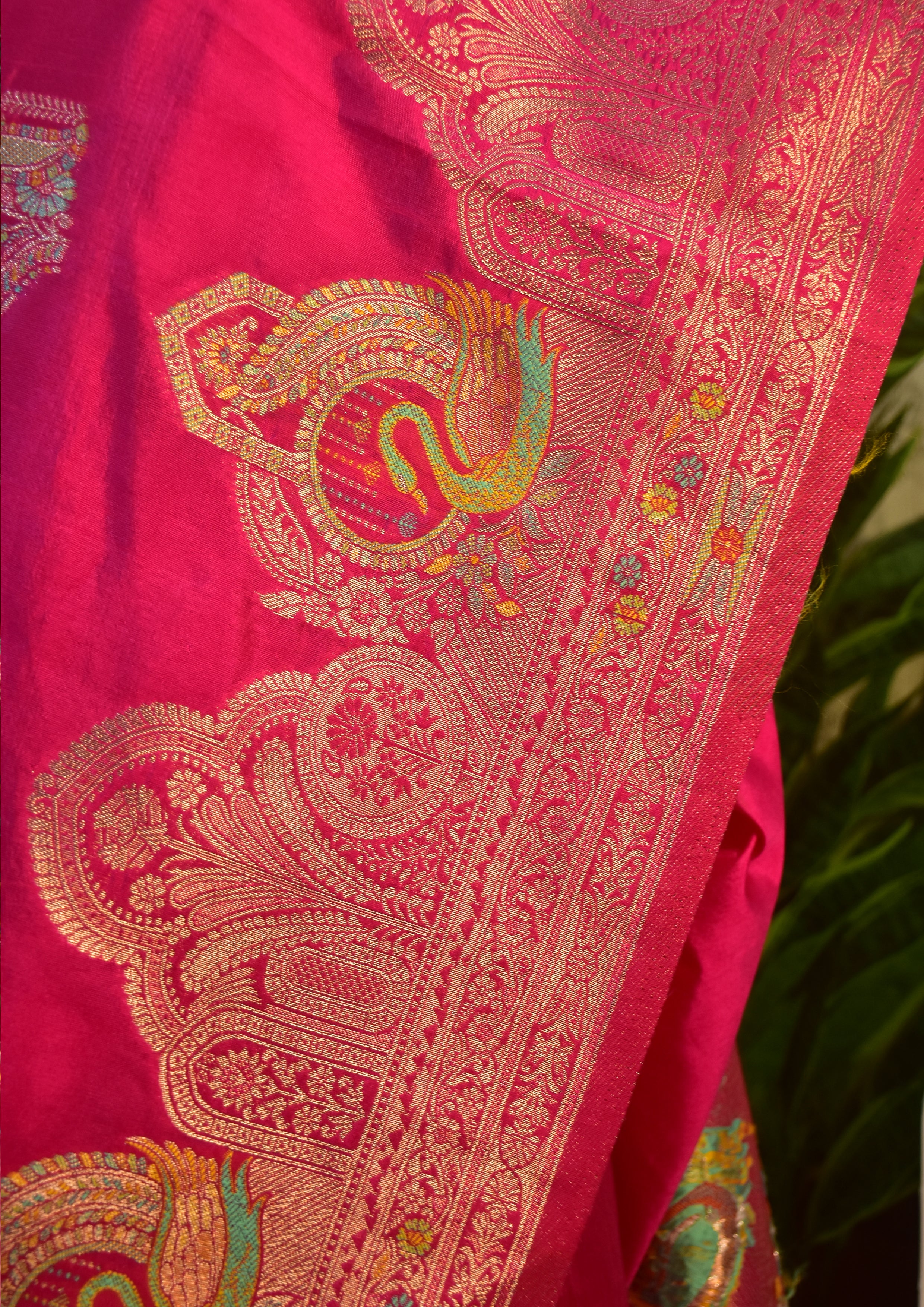 Pink Banarasi Silk  Saree