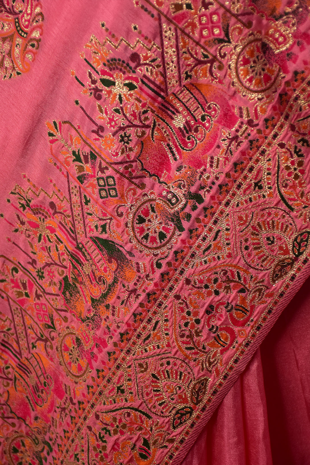 Pink Meenakari Banarasi Saree