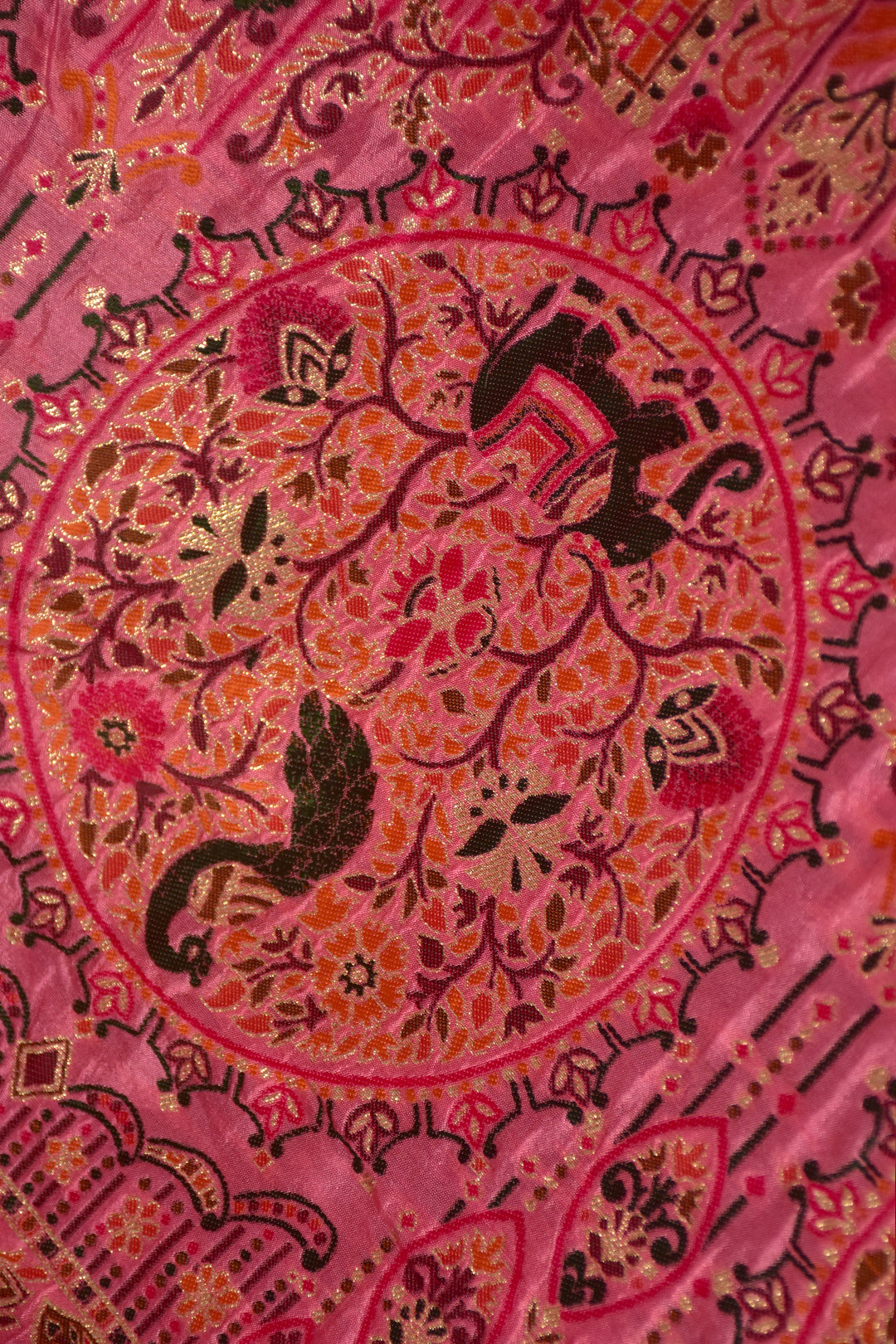 Pink Meenakari Banarasi Saree